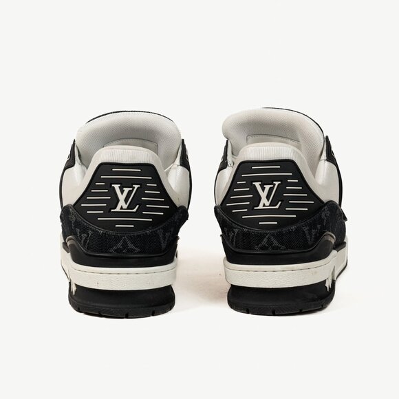 Louis Vuitton LV Trainer "Denim Noir" Leather Low-Top Sneakers - Picture 3 of 16